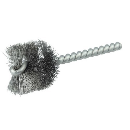 WEILER 1-1/4" Power Tube Brush, .008" Steel Wire Fill, 1" Brush Length 21080